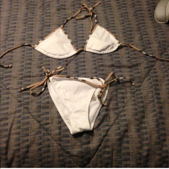 white burberry bikini